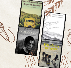Montage du speed-booking avec les couvertures des 4 livres