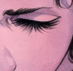 Image de la BD, gros plan sur oeil fermé